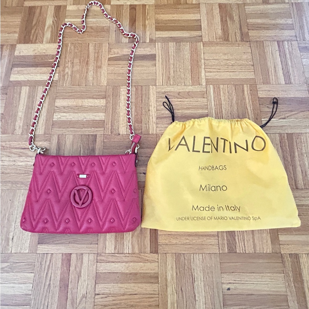 Valentino Red Quilted Crossbody Bag